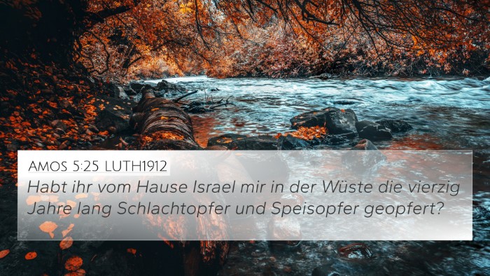 Amos 5:25 LUTH1912 Bible Verse Image