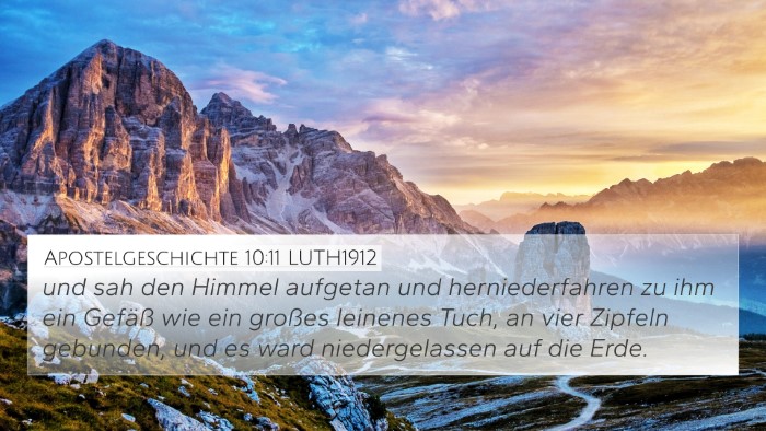 Apostelgeschichte 10:11 LUTH1912 Bible Verse Image