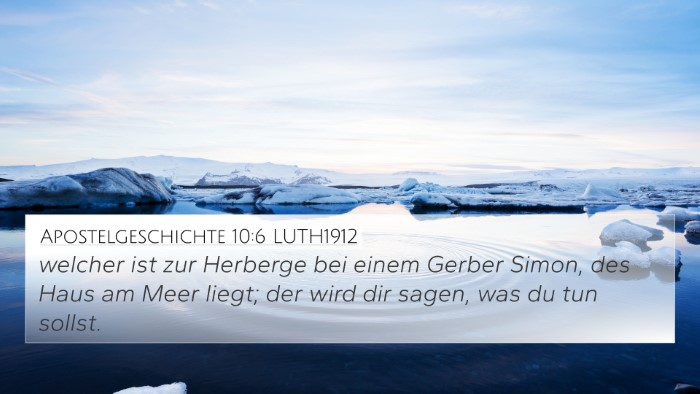 Apostelgeschichte 10:6 LUTH1912 Bible Verse Image