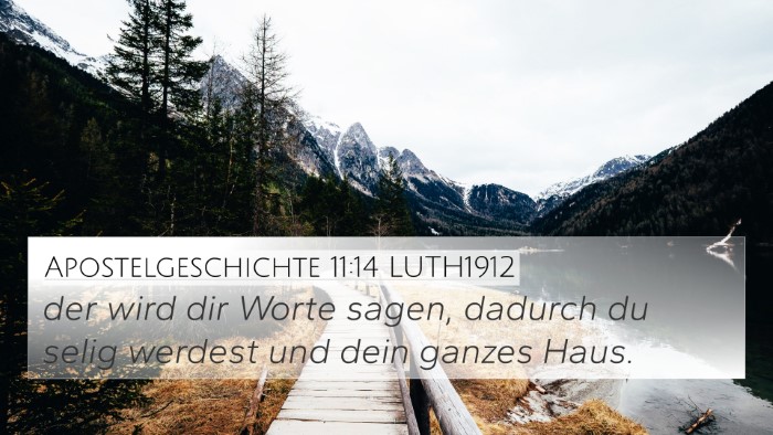 Apostelgeschichte 11:14 LUTH1912 Bible Verse Image