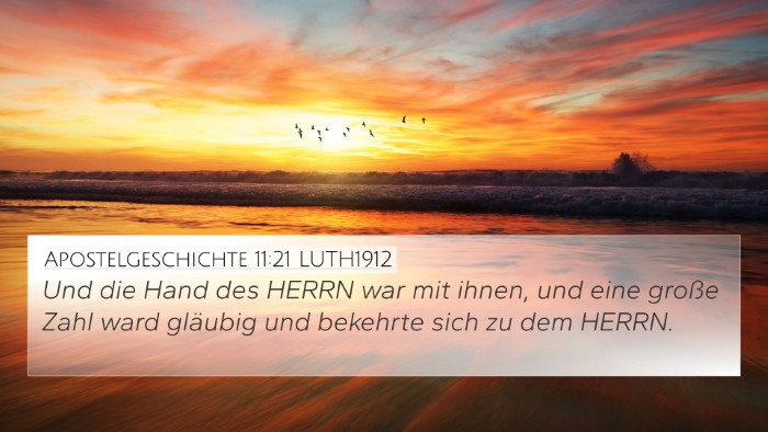 Apostelgeschichte 11:21 LUTH1912 Bible Verse Image