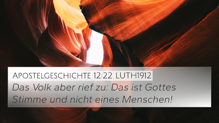 Apostelgeschichte 12:22 LUTH1912 Bible Verse Image