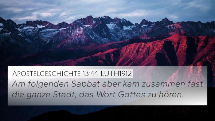 Apostelgeschichte 13:44 LUTH1912 Bible Verse Image