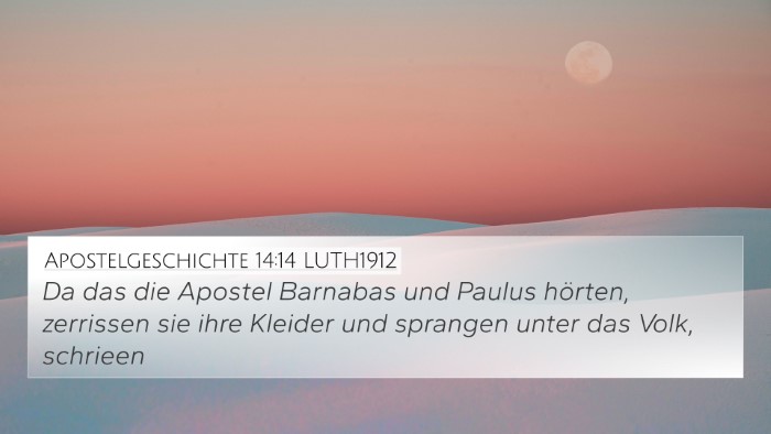Apostelgeschichte 14:14 LUTH1912 Bible Verse Image
