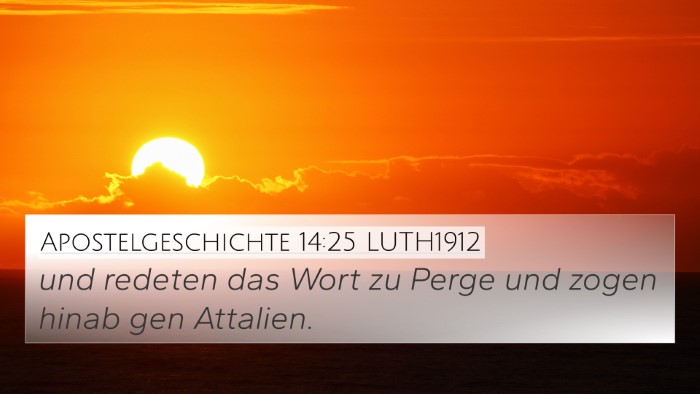 Apostelgeschichte 14:25 LUTH1912 4K Wallpaper - und redeten das Wort zu Perge und zogen hinab gen - 4K Wallpaper Bible Verse