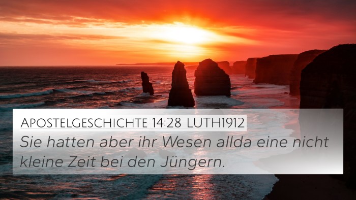 Apostelgeschichte 14:28 LUTH1912 Bible Verse Image