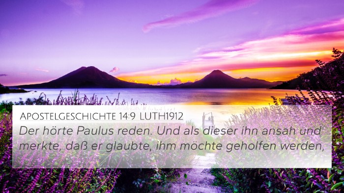 Apostelgeschichte 14:9 LUTH1912 Bible Verse Image