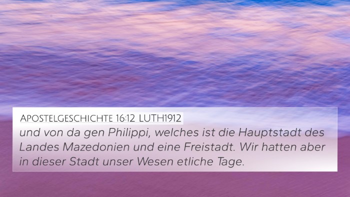 Apostelgeschichte 16:12 LUTH1912 Bible Verse Image