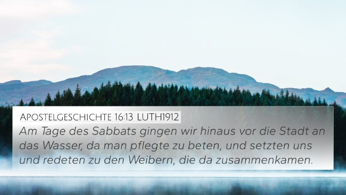 Apostelgeschichte 16:13 LUTH1912 Bible Verse Image