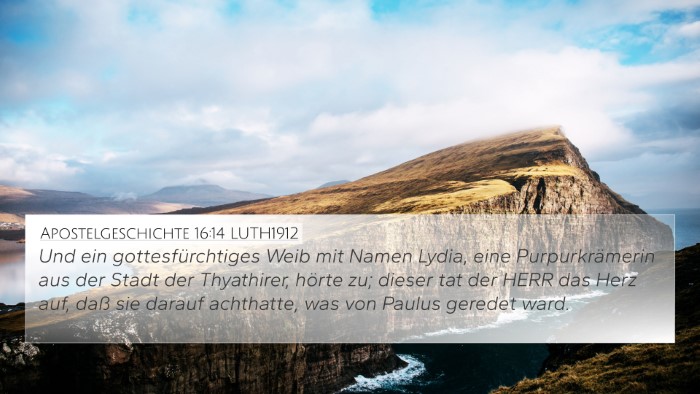 Apostelgeschichte 16:14 LUTH1912 Bible Verse Image