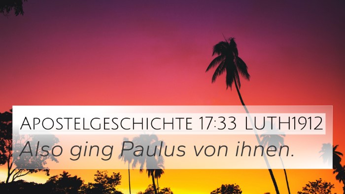 Apostelgeschichte 17:33 LUTH1912 4K Wallpaper - Also ging Paulus von - 4K Wallpaper Bible Verse