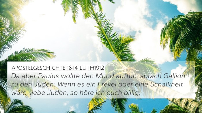 Apostelgeschichte 18:14 LUTH1912 4K Wallpaper - Da aber Paulus wollte den Mund auftun, sprach - 4K Wallpaper Bible Verse