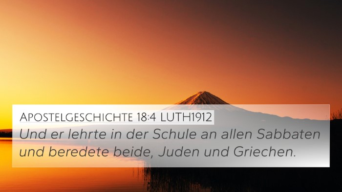 Apostelgeschichte 18:4 LUTH1912 Bible Verse Image