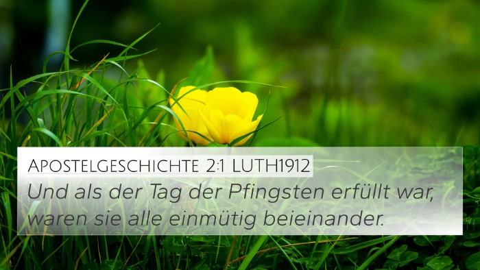 Apostelgeschichte 2:1 LUTH1912 Bible Verse Image