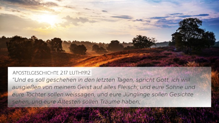 Apostelgeschichte 2:17 LUTH1912 Bible Verse Image