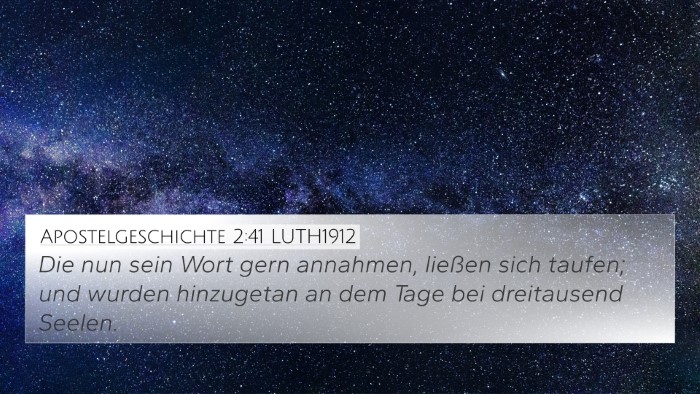 Apostelgeschichte 2:41 LUTH1912 Bible Verse Image