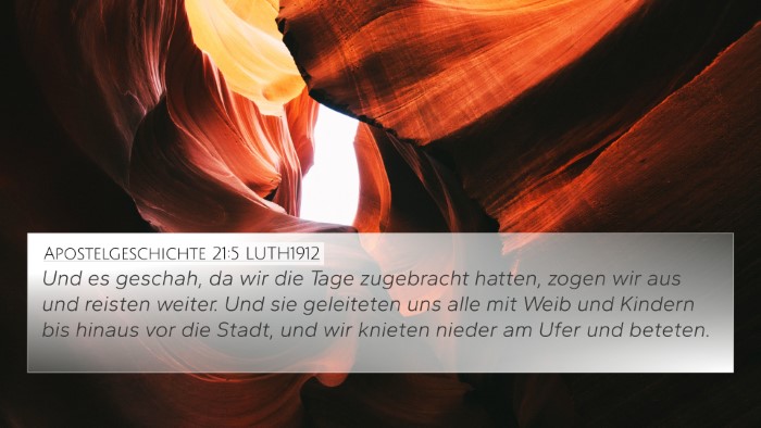 Apostelgeschichte 21:5 LUTH1912 Bible Verse Image