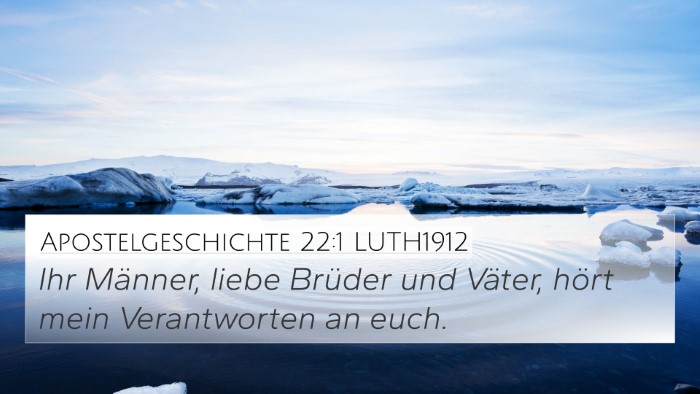 Apostelgeschichte 22:1 LUTH1912 Bible Verse Image