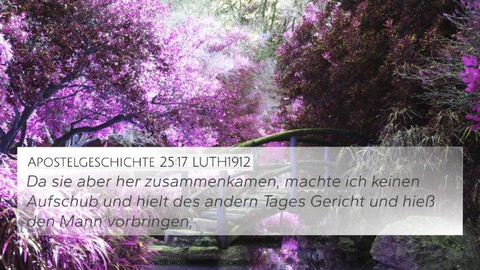 Apostelgeschichte 25:17 LUTH1912 Bible Verse Image