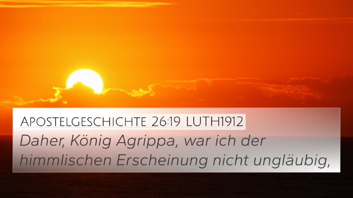 Apostelgeschichte 26:19 LUTH1912 Bible Verse Image