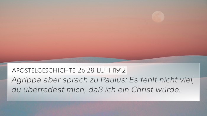 Apostelgeschichte 26:28 LUTH1912 Bible Verse Image