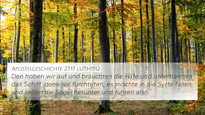 Apostelgeschichte 27:17 LUTH1912 Bible Verse Image