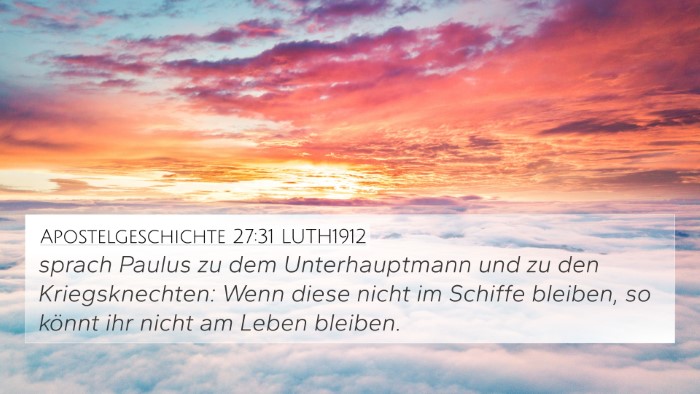 Apostelgeschichte 27:31 LUTH1912 Bible Verse Image