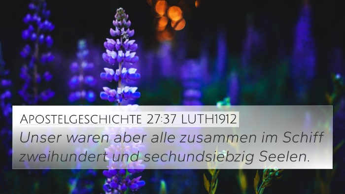 Apostelgeschichte 27:37 LUTH1912 Bible Verse Image