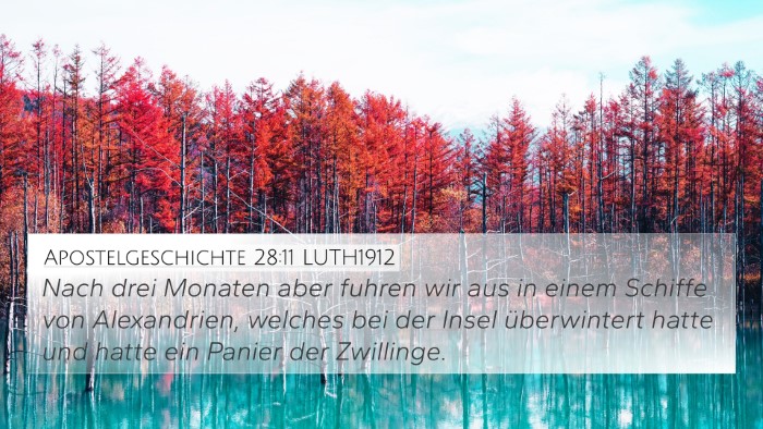 Apostelgeschichte 28:11 LUTH1912 Bible Verse Image
