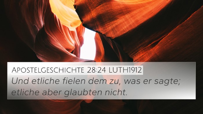 Apostelgeschichte 28:24 LUTH1912 Bible Verse Image