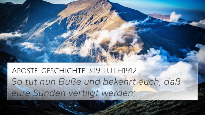 Apostelgeschichte 3:19 LUTH1912 Bible Verse Image