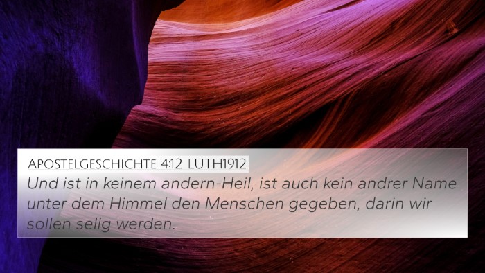 Apostelgeschichte 4:12 LUTH1912 Bible Verse Image