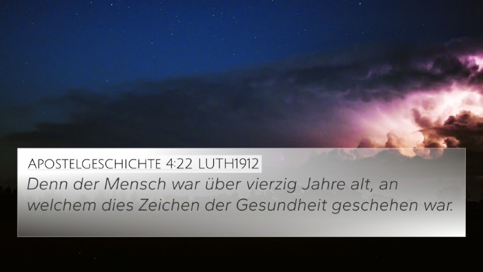 Apostelgeschichte 4:22 LUTH1912 Bible Verse Image