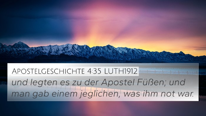 Apostelgeschichte 4:35 LUTH1912 Bible Verse Image