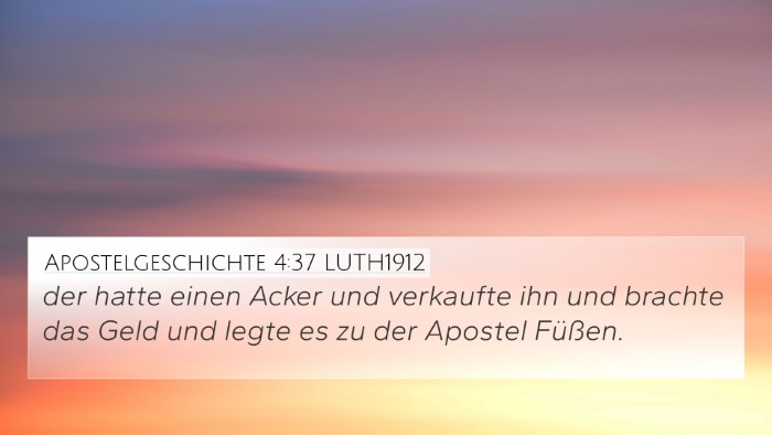 Apostelgeschichte 4:37 LUTH1912 Bible Verse Image