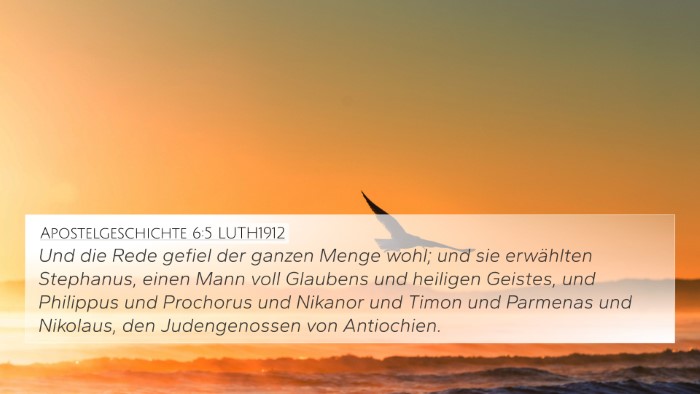 Apostelgeschichte 6:5 LUTH1912 Bible Verse Image