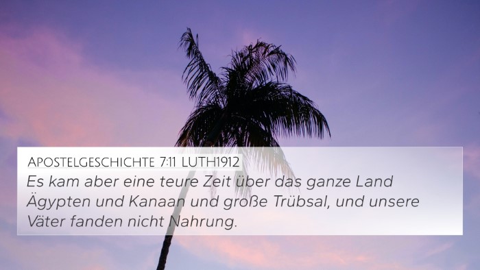 Apostelgeschichte 7:11 LUTH1912 Bible Verse Image