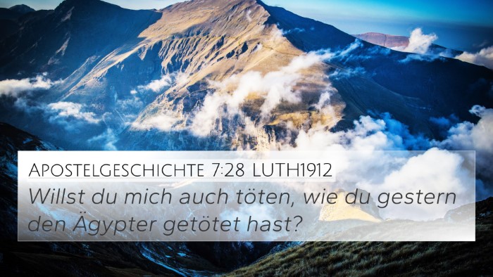 Apostelgeschichte 7:28 LUTH1912 Bible Verse Image