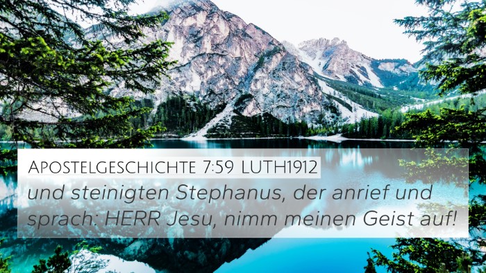 Apostelgeschichte 7:59 LUTH1912 Bible Verse Image