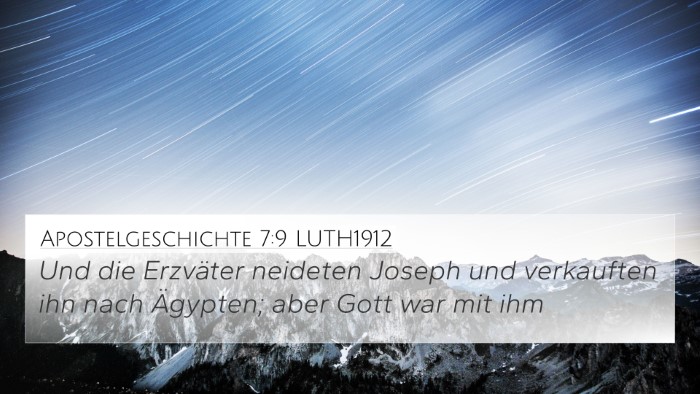 Apostelgeschichte 7:9 LUTH1912 Bible Verse Image