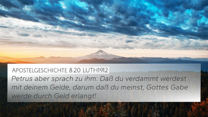 Apostelgeschichte 8:20 LUTH1912 Bible Verse Image