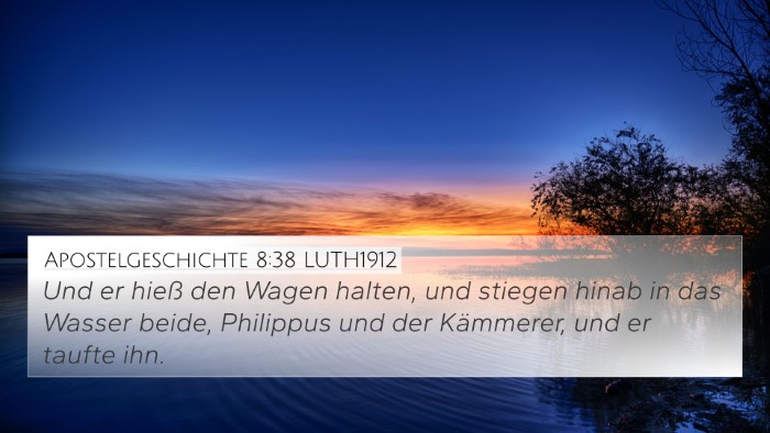 Apostelgeschichte 8:38 LUTH1912 4K Wallpaper - Und er hieß den Wagen halten, und stiegen hinab - 4K Wallpaper Bible Verse