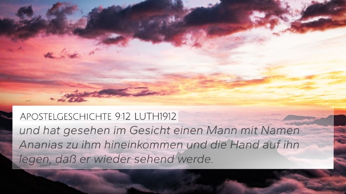 Apostelgeschichte 9:12 LUTH1912 4K Wallpaper - und hat gesehen im Gesicht einen Mann mit Namen - 4K Wallpaper Bible Verse