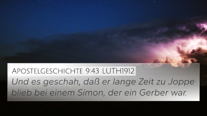 Apostelgeschichte 9:43 LUTH1912 Bible Verse Image