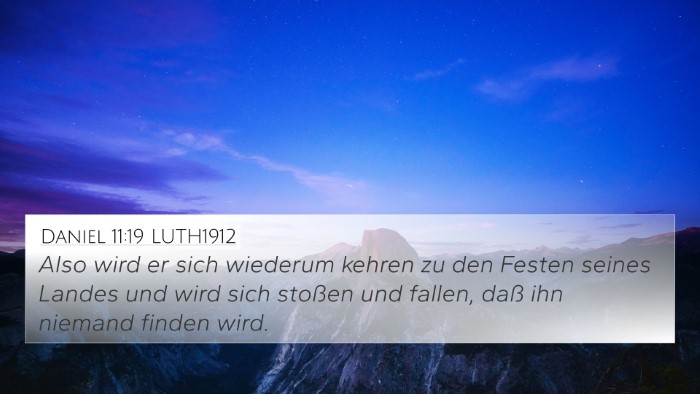 Daniel 11:19 LUTH1912 Bible Verse Image