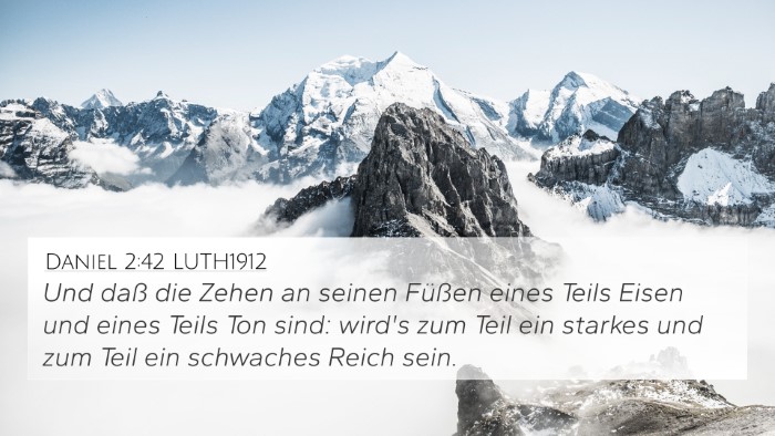 Daniel 2:42 LUTH1912 4K Wallpaper - Und daß die Zehen an seinen Füßen eines Teils - 4K Wallpaper Bible Verse