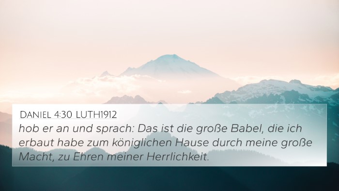 Daniel 4:30 LUTH1912 Bible Verse Image