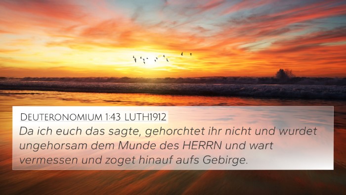Deuteronomium 1:43 LUTH1912 4K Wallpaper - Da ich euch das sagte, gehorchtet ihr nicht und - 4K Wallpaper Bible Verse