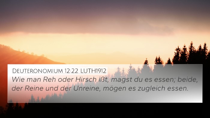 Deuteronomium 12:22 LUTH1912 4K Wallpaper - Wie man Reh oder Hirsch ißt, magst du es essen; - 4K Wallpaper Bible Verse