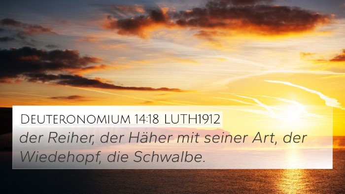Deuteronomium 14:18 LUTH1912 4K Wallpaper - der Reiher, der Häher mit seiner Art, der - 4K Wallpaper Bible Verse
